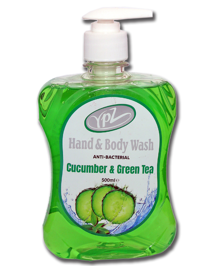 YPZ Hand & Body Wash Cucumber + Green Tea 500ml