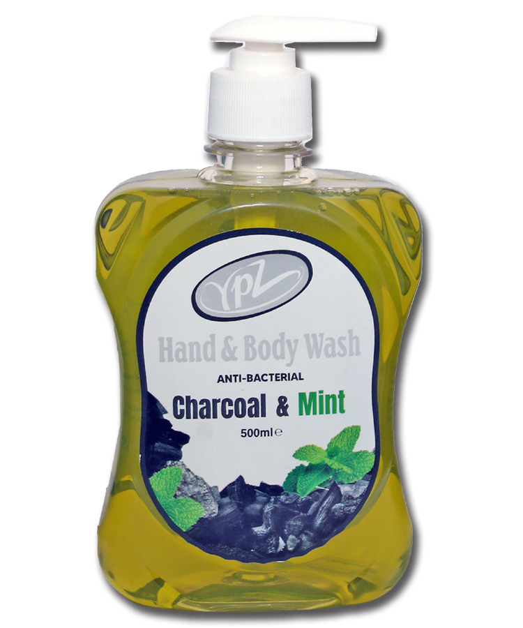 YPZ Hand & Body Wash Charcoal + Mint 500ml